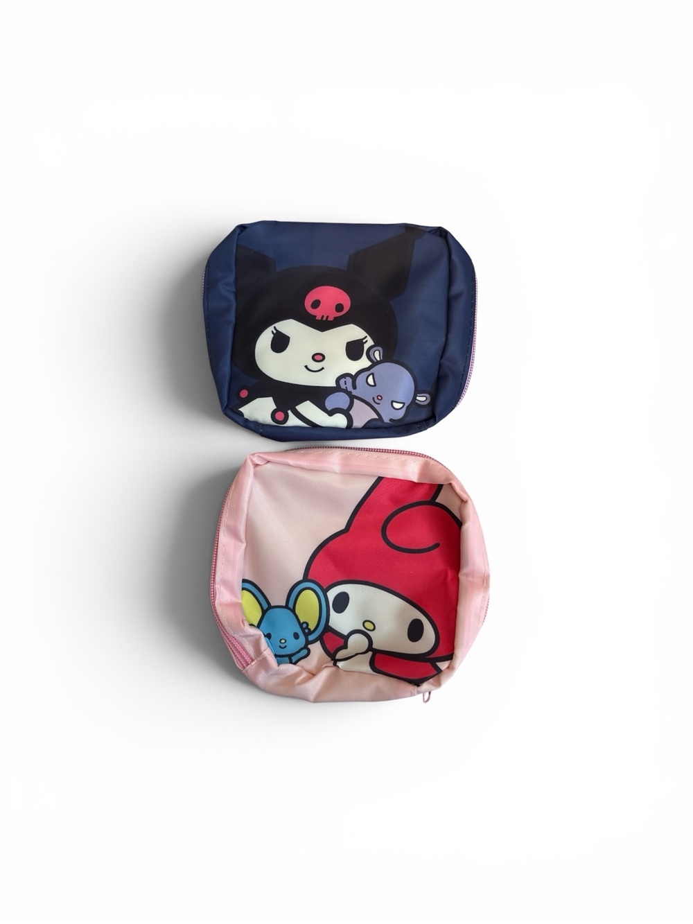 Sanrio Character Zip Pouches - Navy, Pink & Red